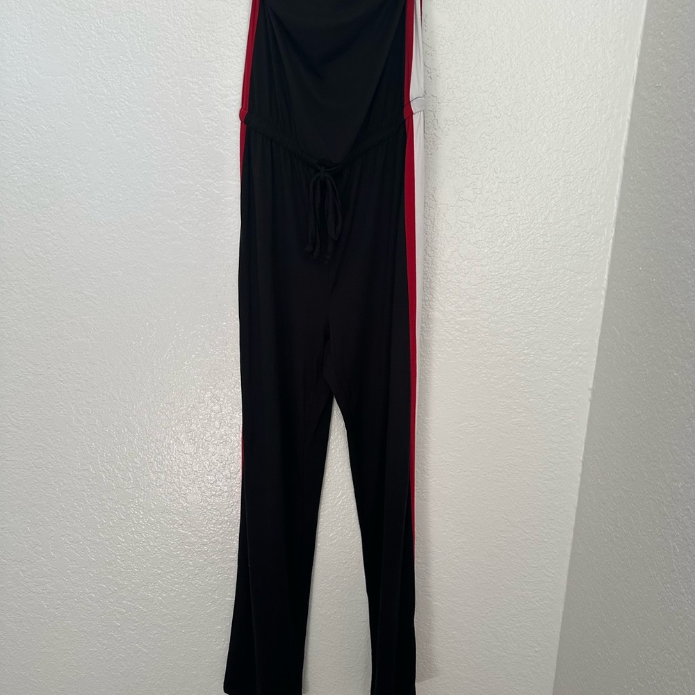 Almost Famous Black and Red Jumpsuit